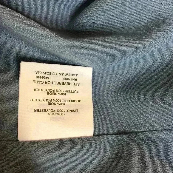 J. Crew Silk Dress Paisley Vibrant Pink Blue Ruffle Sleeves Short Mini - Picture 10 of 11